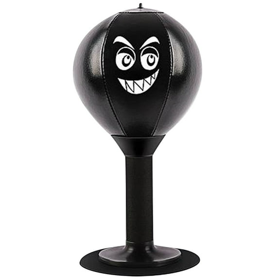 Desktop Punching Bag, Portable Modern Desktop Boxing Speed Ball with Suction Cup Base, Funny Punching Training Tool for Stress Relief, Durable Foam Construction with Adjustable Spring Tension
