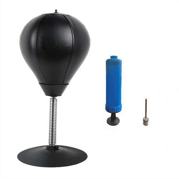 Desktop Punching Bag, Portable Suction Cup Boxing Bag Speed Balls with Pump, Small Relaxing Punch Rage Bag Stress Relief for Home Office, Fun Gift for Adult Youth Friends