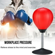 Desktop Punching Bag for Stress Relief, Heavy-Duty Spring & Suction Cup Base, Hand-Eye Coordination Training for Klds & Adults, Easy Setup, Durable Synthetic Leather, Great for Home & Office