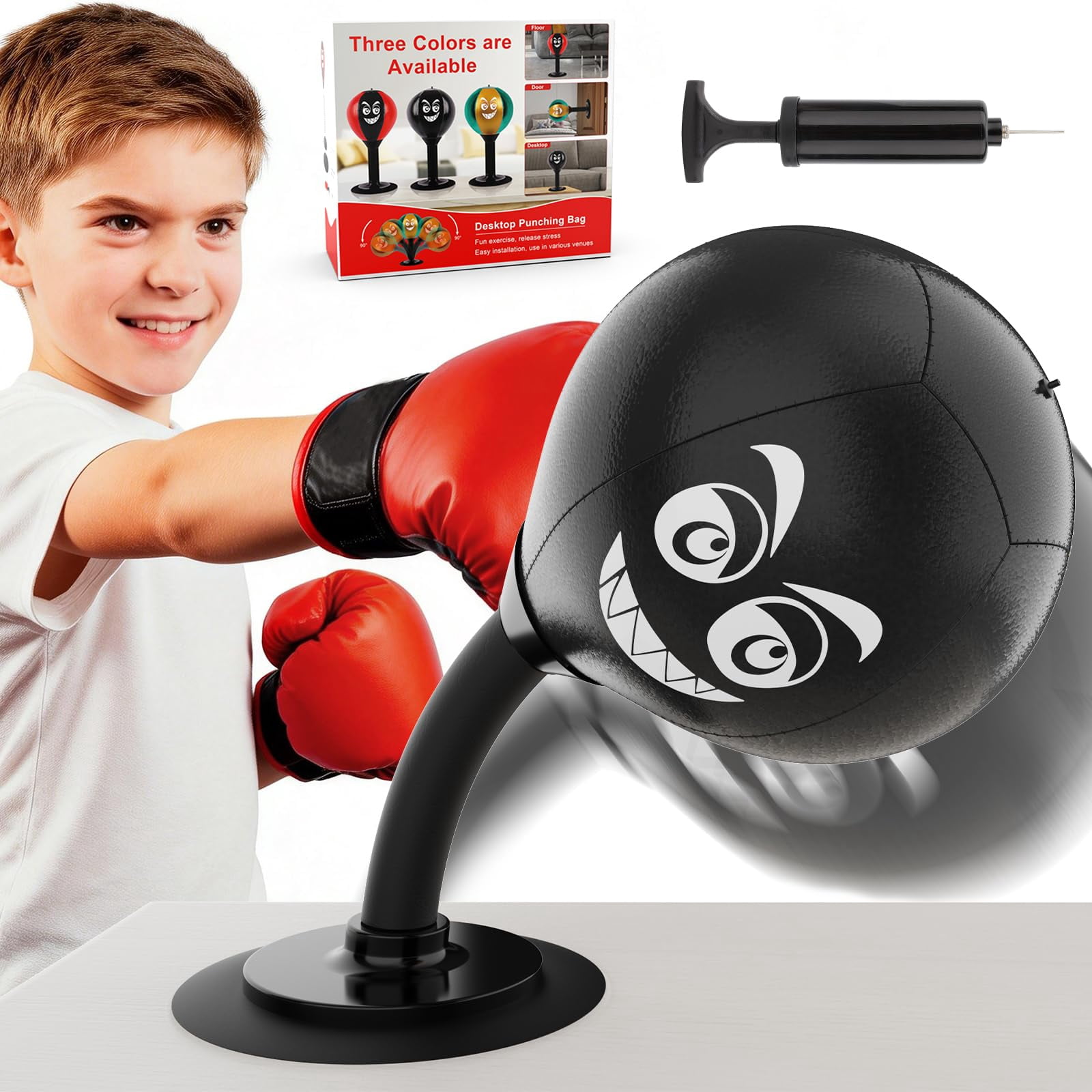 Desktop Punching Bag With Suction Cup - For Office Desk  Heavy Duty Boxing Ball Adults And Fun Gift Coworkers & Friends