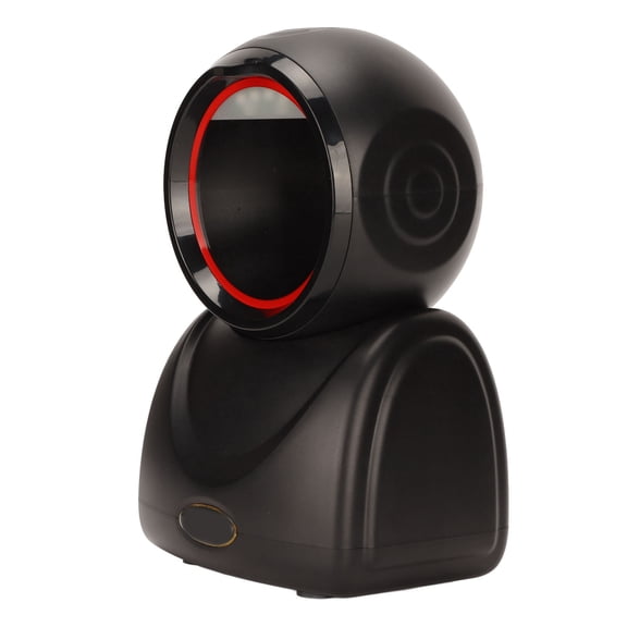 Desktop QR Code Scanner Omnidirectional Hands Free USB Barcode Scanner Fast Decoding CMOS QR Code Reader for Store Checkout Supermarket Black 7.09 in / 18.0 cm