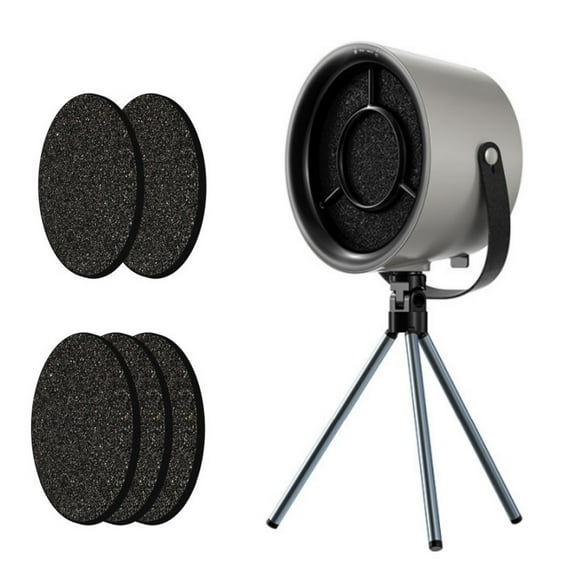 Desktop Range Hood, Dingrich Portable Cooker Hood with 5 Replaceable Filter, Mini Desktop Extractor Hood with 3 Speed Extractor Fan for Kitchen Hot Pot Indoor BBQ Outdoor Cooking Camping (Black Gray)