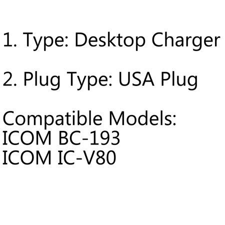 Desktop Rapid Battery Charger For ICOM Series IC-V80 Radio Walkie