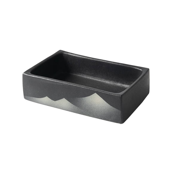 Desktop Rectangular Ceramic Plant Drip Tray Flower-arranging Vessels for Home Office Decor