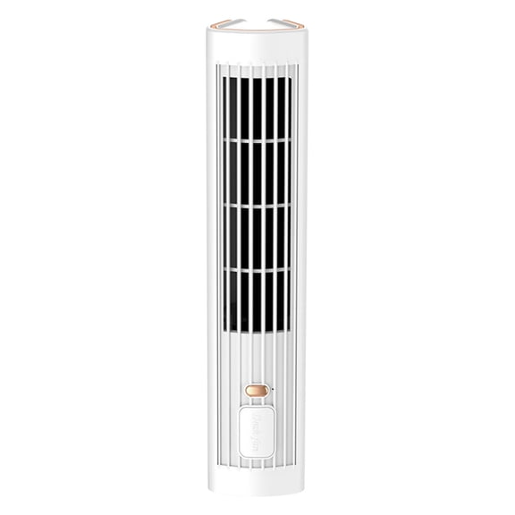 Desktop Remote Control Tower Fan, USB Rechargeable Quiet Personal Fan, Compact Cylindrical Air Circulator for Home and Office Use with Magnetic Levitation Motor and Adjustable LED Light