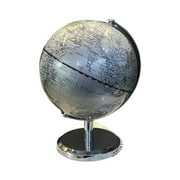 Desktop Rotatable World Globe with Sturdy Metal Base and Classic Hourglass for Office Home Study Decoration Educational Gift