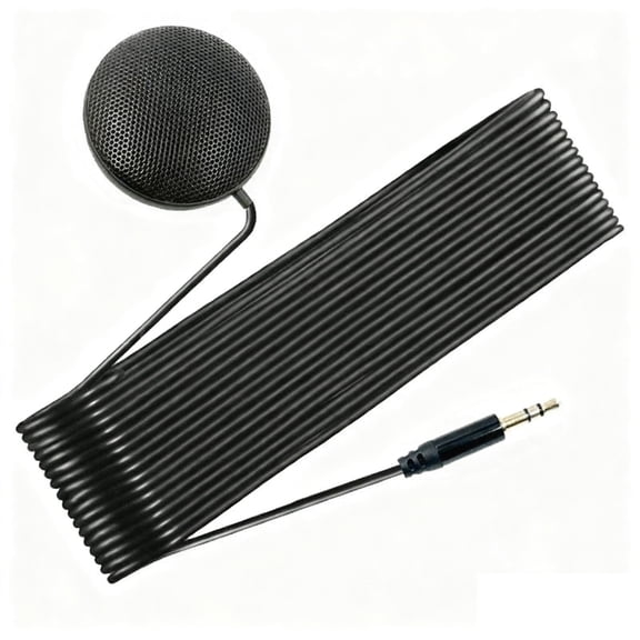 Desktop Round Omnidirectional Pickup Microphone intelligent LED Light 3.5mm/USB for Online Meeting Conference Recording