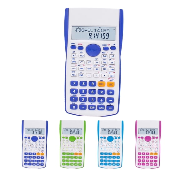 Desktop Scientific Calculator with 240 Functions, 2-Line 10+2 Digit Display, Supports Trigonometry & Algebra Math Tool, Dark Blue White