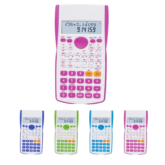 Desktop Scientific Calculator with 240 Functions, 2-Line 10+2 Digit Display, Supports Trigonometry & Algebra Math Tool, Red White