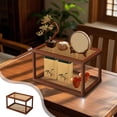 thumbnail image 1 of Desktop Shelf Organizer, 2 Tier Wood Shelf for Countertop Storage and Office Desk Workstation, Small Space Storage Solution for Kitchen, Bathroom, and Home Office, 1 of 6