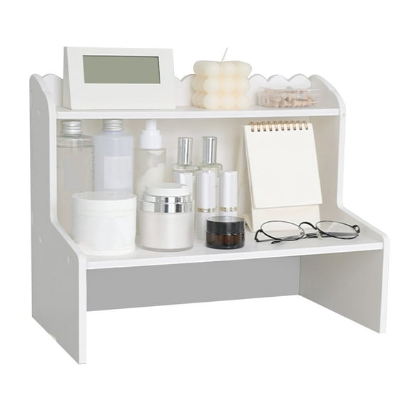 Desktop Shelf Organizer Office Storage, Expandable Bookshelf Display Rack, Versatility Office Supplies Desk Organizer, for makeup storage, desktop storage S 26*21*30cm
