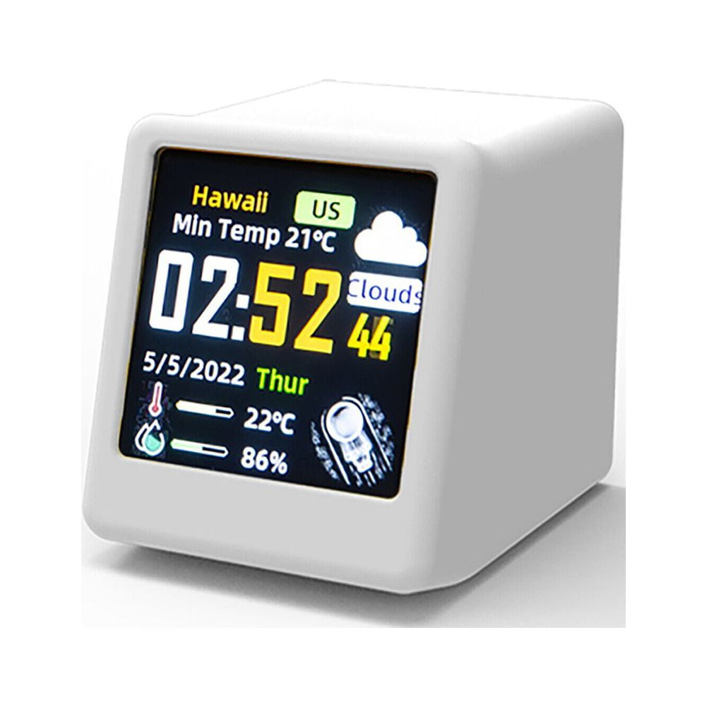 Desktop Smart Weather Station Led Lcd Digital Clock Wifi Connection 1. ...
