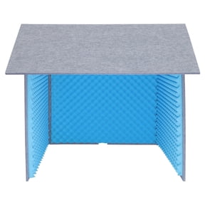 Desktop Soundproof Cover,Isolation Booth,Portable Vocal Recording Booth,Double Layer Soundproof Vocal Sound Absorbing Shield,Sound Proof Foam Panels to Filter Vocal (Blue)