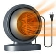 thumbnail image 1 of Desktop Space Heater, 300W Portable Electric Heater 30° Tilting Angle 3s Fast Heating with Overheat Protection Tip Over Protection for Home Office, Grey, 1 of 12