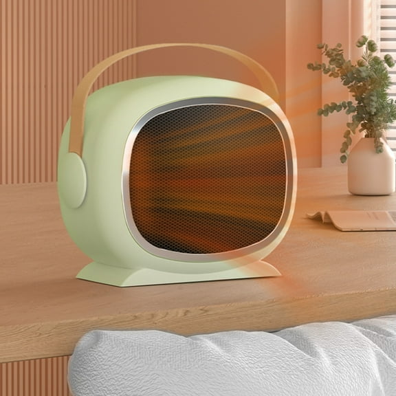 Desktop Space Heater Small Household Heater, Fast Heating Compact Portable Electric Heater for Bedroom Study Office, Energy-Efficient Safe Winter Warmth Use