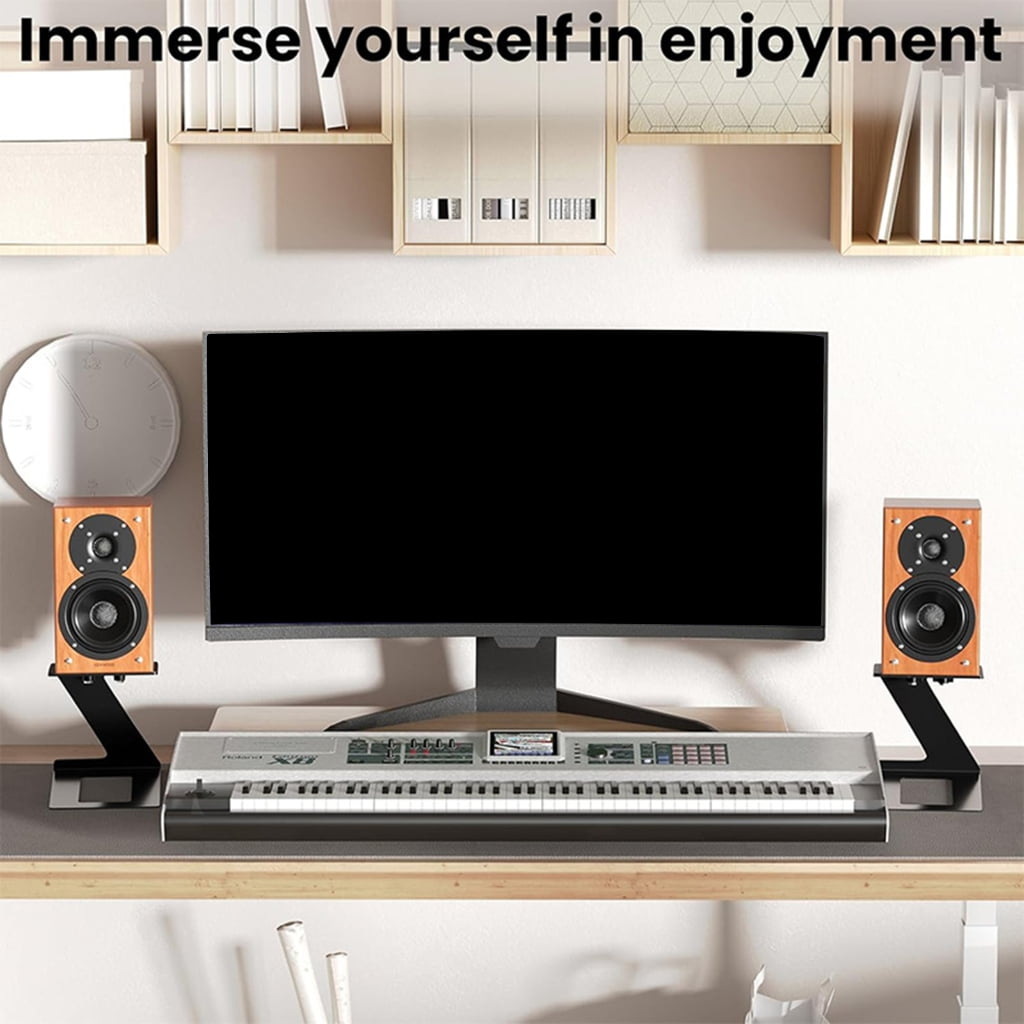 Desktop Speaker Stand with Vibration Absorption Pads Bookshelf Speaker Stand Support 22lbs Studio Monitors Holder