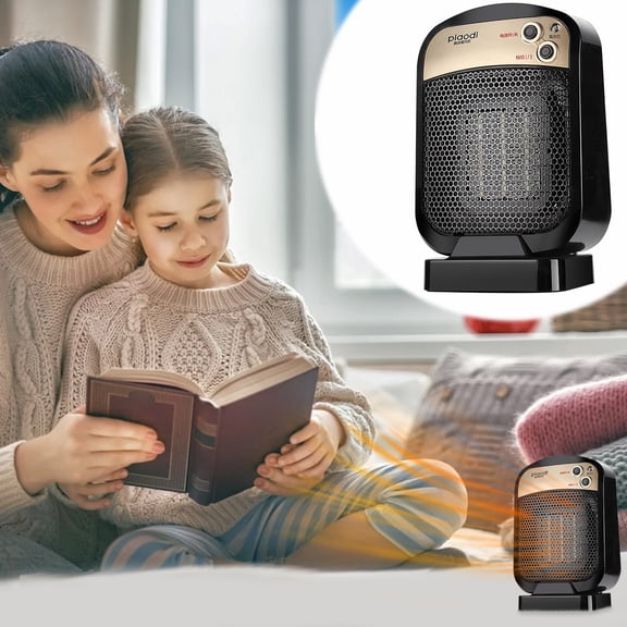 Desktop Speed Electric Heater 1000W, Compact Safe Space Heater for Indoor and Outdoor Patio, Stable Base Fast Heating Heater for Garden and Garage, Small Portable Home Winter Heater