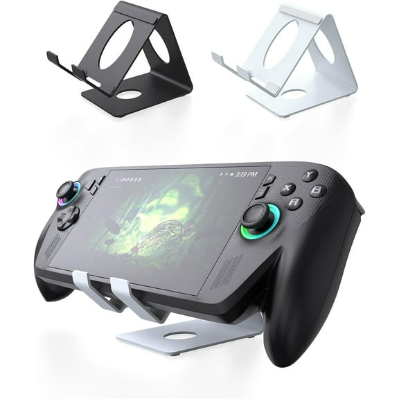 Desktop Stand Base for ROG Xbox Ally/ROG Xbox Ally X/Switch 2/for Steam Deck/Legion Go, Metal Tablet Bracket Non-Slip Holder Desk Storage Rack Support (Black)