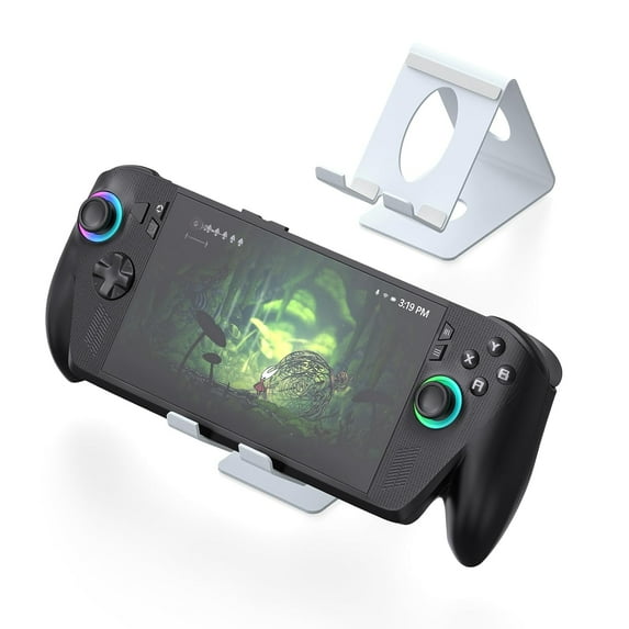 Desktop Stand Compatible with ROG Xbox Ally/Ally X/PlayStation Portal/Steam Deck/ROG Ally/X/Switch 2,Desktop Handheld Game Console Holder with Anti-Slip Silicone Pad (White)