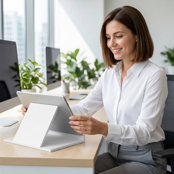 Desktop Stand Holder for 7 Inch Digital Calendar Display and Smart Photo Frame, Stable Plastic Desk Base for Home Office