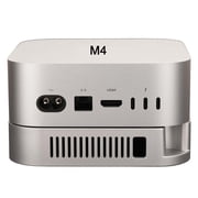 Desk Stand for Mac Mini M6 M5 Pro M4/M4 Pro, Non-slip Plastic Silver Stand, Ventilated for Heat Dissipation, Overheating Prevention