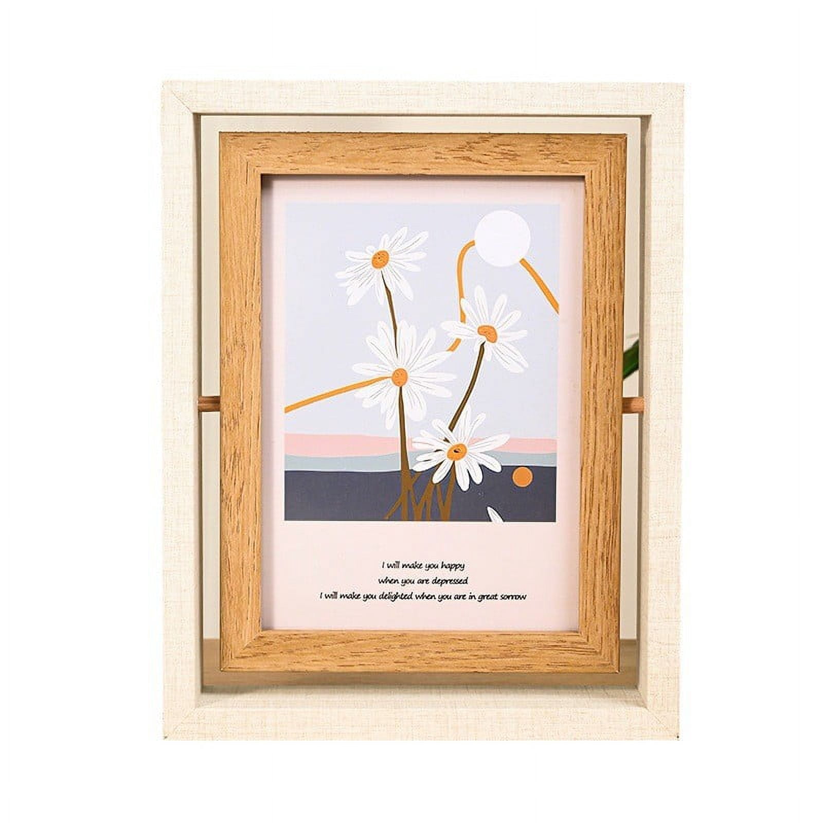Rotating Desktop Photo Frame for Pictures, Standing Picture Display ...