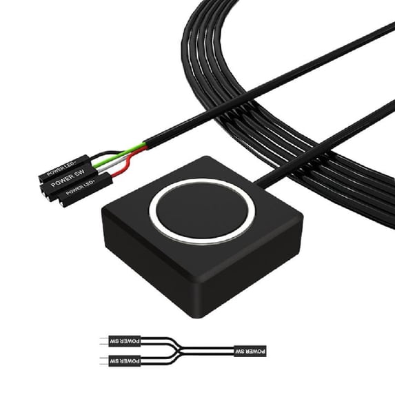 Desktop Start Button Extension Cord For PC Power On/Off Control For Multiple Computer Models