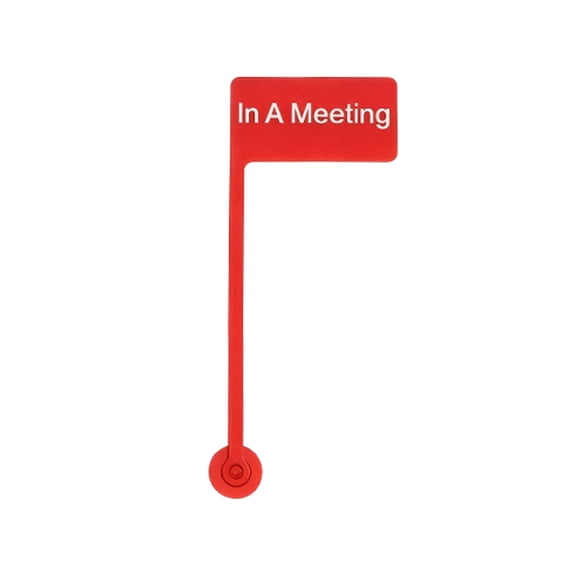 Desktop Status Indicator Sign, Flip Display for Busy, In Meeting and Headphones, Compact Workspace Privacy Marker for Office, Classroom, Study and Gaming Areas