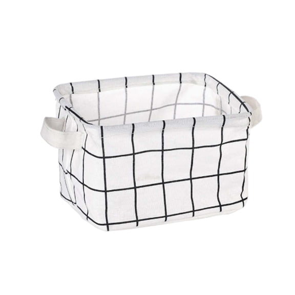 Desktop Storage Basket, Fabric Organizer Bin, Cotton Linen Storage Box, Countertop Sundries Organizer, Makeup Stationery Storage Container, Home Office Shelf Organizer