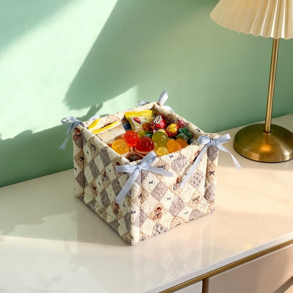 Desktop Storage Basket for Snacks and Sundries, Portable Organizer Bag for Cosmetics, Towels and Daily Essentials, Versatile Storage Solution for Bedrooms, Living Rooms and Bathrooms