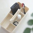 thumbnail image 1 of Desktop Storage Box Cosmetic Organizer Remote Control Holder for Lipstick, Eye Shadow, Pens, Small Items, Desktop Storage Solution for Dressing Table, Office, Bedroom, Countertop Organization, 1 of 6