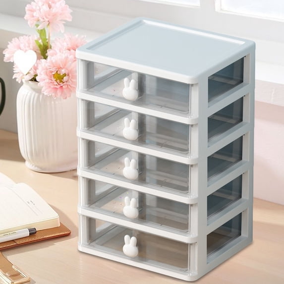 Desktop Storage Box,Drawer Style Organizer,Student Multifunctional Storage,Cosmetics Jewelry Stationery Box,Clear Plastic Desk Organizer,Stacking Storage Rack,Multi-Compartment Storage