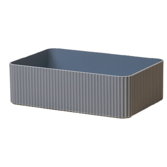 Desktop Storage Box,Large Office Clutter Organizer Made of Durable PS Material,No Compartments for Flexible Layout,Ideal for Remote Controls,Cosmetics,Stationery,and Home Essentials