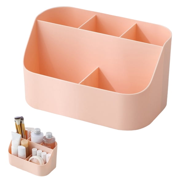 Desktop Storage Box - Multi Compartment Organizer - Desk Drawer Divider for Office Supplies - Small Parts Organizer - 1 Piece - Pink