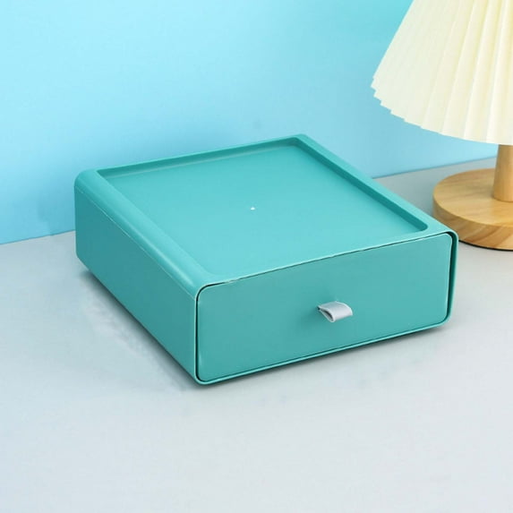 Desktop Storage Box Organizer Drawer,Stackable Large Capacity Sundry Container, Plastic Storage Box for Desk Accessories & Letter-Size Paper