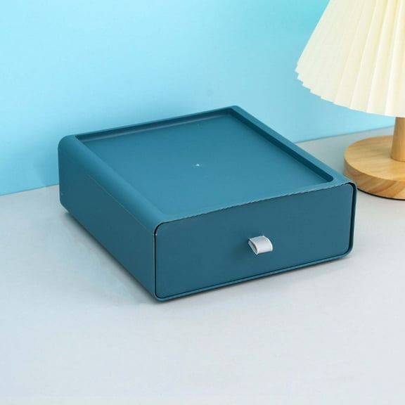 Desktop Storage Box Organizer Drawer,Stackable Large Capacity Sundry Container, Plastic Storage Box for Desk Accessories & Letter-Size Paper