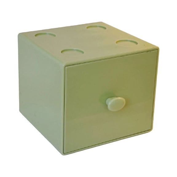 Desktop Storage Box Organizer, Stackable Building Block Design for Makeup, Jewelry and Small Office Supplies