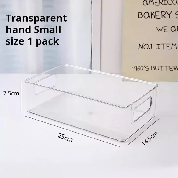Desktop Storage Box Plastic Acrylic Shelf Storage Basket Transparent Waterproof High Aesthetic Value Stackable Box Organizer Box