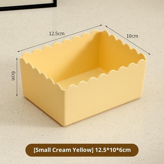 Desktop Storage Box Plastic Cosmetic Organizer Basket Multi-Purpose Sundries Snacks Storage Container for Bathroom Kitchen Office Home Organization