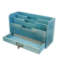 thumbnail image 1 of Desktop Storage Box Rustic Organizer Farmhouse Drawers Blue, 1 of 6