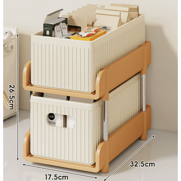 Desktop Storage Box, Snack Shelf on Dining Table, Foyer Organizer, Office Drawer Style Tea Bag Layered Shelf
