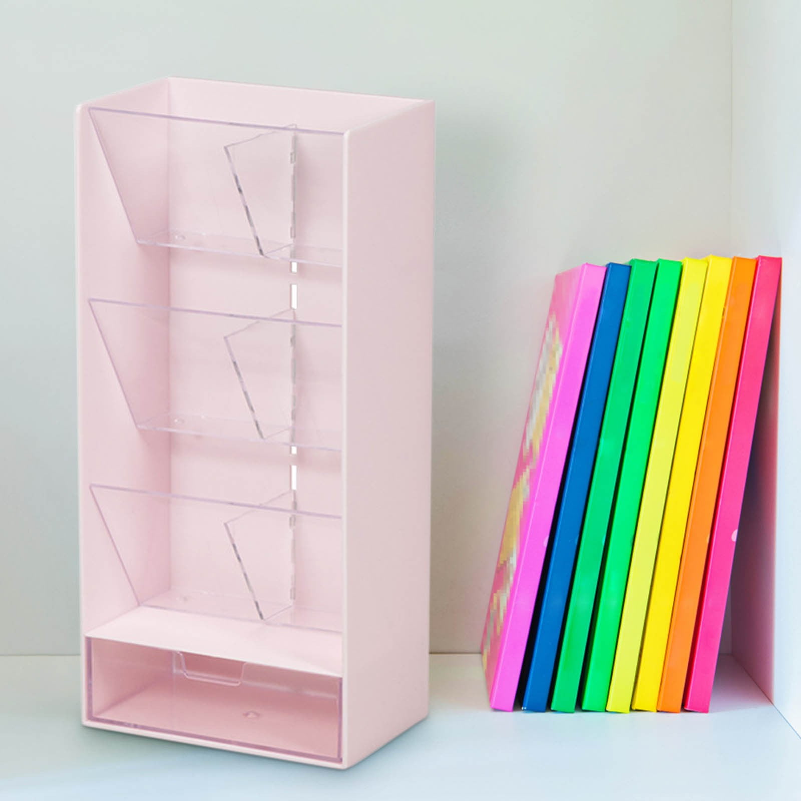 Desktop Storage Box Transparent Flat Partition Shelf Student Artifact desktop-storage-box-transparent-flat-partition-shelf-student-artifact
