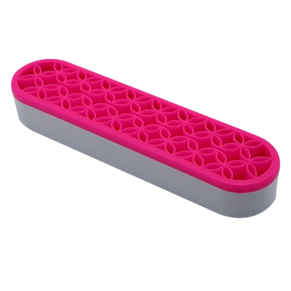 Desktop Storage Box for Cosmetics, Paint Pens & Brushes, Compact Stash Solution Silicone Makeup Brush Organizer