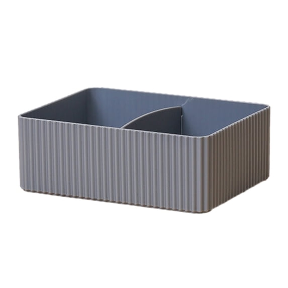 Desktop Storage Box with Removable Dividers, Medium Sized Organizer for Storage Remote Controls and Stationery, Multi Compartment Tidy Pen Box
