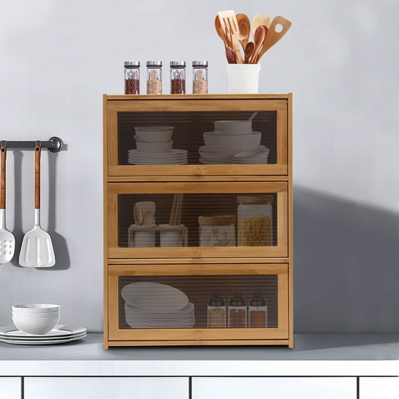 Desktop Storage Cabinet,Freestanding Shelf, Deck Mounted Kitchen Cupboard