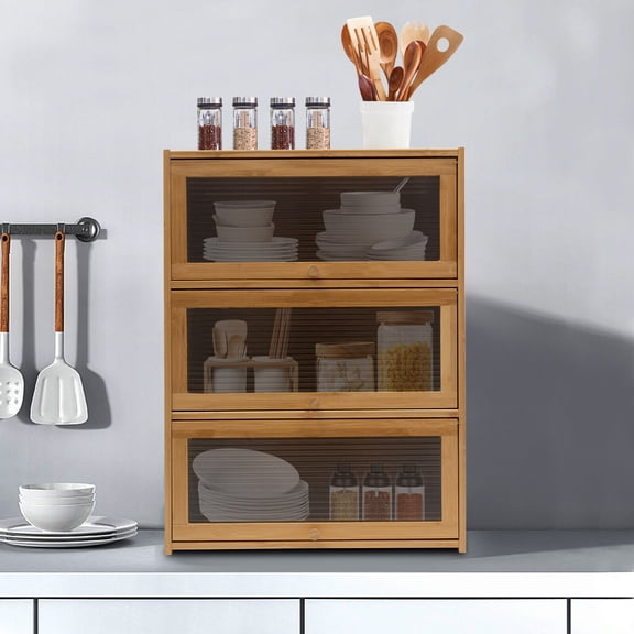 Desktop Storage Cabinet,Freestanding Shelf, Deck Mounted Kitchen Cupboard