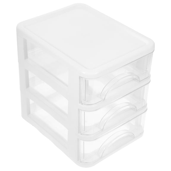 ifundom White Plastic Desk Organizer, Lightweight Storage Container for Office and Home, Perfect for Stationery, Accessories, and Small Items