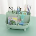 thumbnail image 1 of Desktop Storage Organizer Box | Multifunctional Plastic Pen Holder | Large Capacity Desk Organizer | Multi-Compartment Design | Stylish Colors | 7.4x4.25x4.25 in | Home Office Supplies, 1 of 6