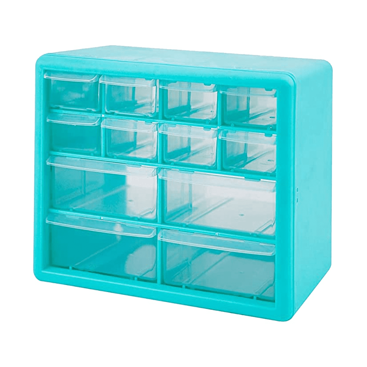 Desktop Storage Organizer with 12 Drawers Desktop Craft Drawer Chest Plastic Desktop Storage Box