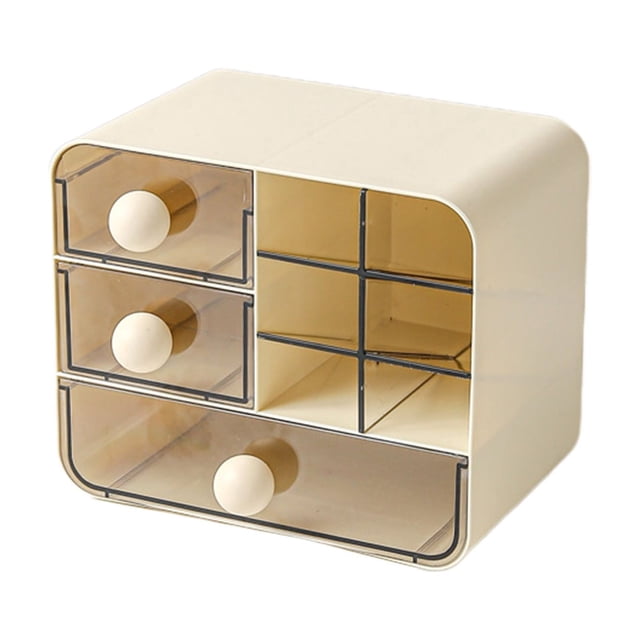 Desktop Storage Organizer with Drawers for Vanity, Workspace, Living Area, Multi Purpose Home Office Supply Organization Solution